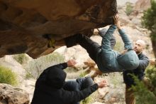 Bouldering in Hueco Tanks on 03/16/2019 with Blue Lizard Climbing and Yoga

Filename: SRM_20190316_1243010.jpg
Aperture: f/2.8
Shutter Speed: 1/1000
Body: Canon EOS-1D Mark II
Lens: Canon EF 50mm f/1.8 II