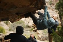 Bouldering in Hueco Tanks on 03/16/2019 with Blue Lizard Climbing and Yoga

Filename: SRM_20190316_1243030.jpg
Aperture: f/2.8
Shutter Speed: 1/1250
Body: Canon EOS-1D Mark II
Lens: Canon EF 50mm f/1.8 II