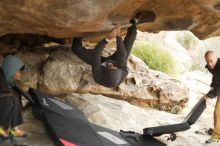 Bouldering in Hueco Tanks on 03/16/2019 with Blue Lizard Climbing and Yoga

Filename: SRM_20190316_1247570.jpg
Aperture: f/2.8
Shutter Speed: 1/400
Body: Canon EOS-1D Mark II
Lens: Canon EF 50mm f/1.8 II