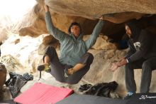 Bouldering in Hueco Tanks on 03/16/2019 with Blue Lizard Climbing and Yoga

Filename: SRM_20190316_1251551.jpg
Aperture: f/2.8
Shutter Speed: 1/320
Body: Canon EOS-1D Mark II
Lens: Canon EF 50mm f/1.8 II