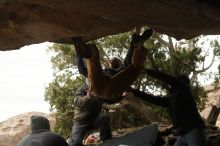 Bouldering in Hueco Tanks on 03/16/2019 with Blue Lizard Climbing and Yoga

Filename: SRM_20190316_1257100.jpg
Aperture: f/4.5
Shutter Speed: 1/1000
Body: Canon EOS-1D Mark II
Lens: Canon EF 50mm f/1.8 II