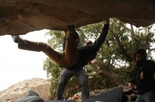 Bouldering in Hueco Tanks on 03/16/2019 with Blue Lizard Climbing and Yoga

Filename: SRM_20190316_1257120.jpg
Aperture: f/4.5
Shutter Speed: 1/800
Body: Canon EOS-1D Mark II
Lens: Canon EF 50mm f/1.8 II
