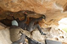 Bouldering in Hueco Tanks on 03/16/2019 with Blue Lizard Climbing and Yoga

Filename: SRM_20190316_1301220.jpg
Aperture: f/2.8
Shutter Speed: 1/250
Body: Canon EOS-1D Mark II
Lens: Canon EF 50mm f/1.8 II