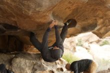 Bouldering in Hueco Tanks on 03/16/2019 with Blue Lizard Climbing and Yoga

Filename: SRM_20190316_1301361.jpg
Aperture: f/3.5
Shutter Speed: 1/400
Body: Canon EOS-1D Mark II
Lens: Canon EF 50mm f/1.8 II