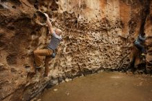 Bouldering in Hueco Tanks on 03/16/2019 with Blue Lizard Climbing and Yoga

Filename: SRM_20190316_1403200.jpg
Aperture: f/6.3
Shutter Speed: 1/60
Body: Canon EOS-1D Mark II
Lens: Canon EF 16-35mm f/2.8 L