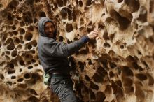 Bouldering in Hueco Tanks on 03/16/2019 with Blue Lizard Climbing and Yoga

Filename: SRM_20190316_1409590.jpg
Aperture: f/2.8
Shutter Speed: 1/160
Body: Canon EOS-1D Mark II
Lens: Canon EF 50mm f/1.8 II