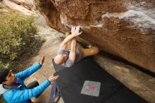 Bouldering in Hueco Tanks on 03/16/2019 with Blue Lizard Climbing and Yoga

Filename: SRM_20190316_1457190.jpg
Aperture: f/5.6
Shutter Speed: 1/320
Body: Canon EOS-1D Mark II
Lens: Canon EF 16-35mm f/2.8 L