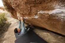 Bouldering in Hueco Tanks on 03/16/2019 with Blue Lizard Climbing and Yoga

Filename: SRM_20190316_1500120.jpg
Aperture: f/5.6
Shutter Speed: 1/250
Body: Canon EOS-1D Mark II
Lens: Canon EF 16-35mm f/2.8 L