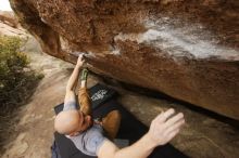 Bouldering in Hueco Tanks on 03/16/2019 with Blue Lizard Climbing and Yoga

Filename: SRM_20190316_1500532.jpg
Aperture: f/5.6
Shutter Speed: 1/400
Body: Canon EOS-1D Mark II
Lens: Canon EF 16-35mm f/2.8 L