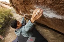 Bouldering in Hueco Tanks on 03/16/2019 with Blue Lizard Climbing and Yoga

Filename: SRM_20190316_1502100.jpg
Aperture: f/5.6
Shutter Speed: 1/320
Body: Canon EOS-1D Mark II
Lens: Canon EF 16-35mm f/2.8 L