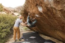 Bouldering in Hueco Tanks on 03/16/2019 with Blue Lizard Climbing and Yoga

Filename: SRM_20190316_1505170.jpg
Aperture: f/5.6
Shutter Speed: 1/400
Body: Canon EOS-1D Mark II
Lens: Canon EF 16-35mm f/2.8 L