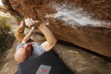 Bouldering in Hueco Tanks on 03/16/2019 with Blue Lizard Climbing and Yoga

Filename: SRM_20190316_1513360.jpg
Aperture: f/5.6
Shutter Speed: 1/400
Body: Canon EOS-1D Mark II
Lens: Canon EF 16-35mm f/2.8 L