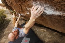 Bouldering in Hueco Tanks on 03/16/2019 with Blue Lizard Climbing and Yoga

Filename: SRM_20190316_1513370.jpg
Aperture: f/5.6
Shutter Speed: 1/400
Body: Canon EOS-1D Mark II
Lens: Canon EF 16-35mm f/2.8 L