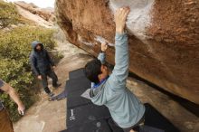 Bouldering in Hueco Tanks on 03/16/2019 with Blue Lizard Climbing and Yoga

Filename: SRM_20190316_1514341.jpg
Aperture: f/5.6
Shutter Speed: 1/320
Body: Canon EOS-1D Mark II
Lens: Canon EF 16-35mm f/2.8 L