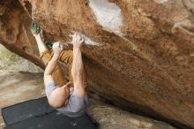 Bouldering in Hueco Tanks on 03/16/2019 with Blue Lizard Climbing and Yoga

Filename: SRM_20190316_1519010.jpg
Aperture: f/2.8
Shutter Speed: 1/320
Body: Canon EOS-1D Mark II
Lens: Canon EF 50mm f/1.8 II