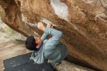 Bouldering in Hueco Tanks on 03/16/2019 with Blue Lizard Climbing and Yoga

Filename: SRM_20190316_1520440.jpg
Aperture: f/2.8
Shutter Speed: 1/320
Body: Canon EOS-1D Mark II
Lens: Canon EF 50mm f/1.8 II