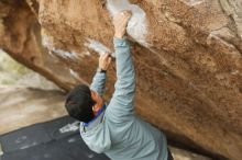 Bouldering in Hueco Tanks on 03/16/2019 with Blue Lizard Climbing and Yoga

Filename: SRM_20190316_1520441.jpg
Aperture: f/2.8
Shutter Speed: 1/250
Body: Canon EOS-1D Mark II
Lens: Canon EF 50mm f/1.8 II