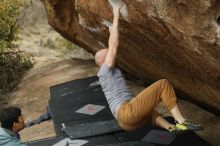 Bouldering in Hueco Tanks on 03/16/2019 with Blue Lizard Climbing and Yoga

Filename: SRM_20190316_1528172.jpg
Aperture: f/2.8
Shutter Speed: 1/640
Body: Canon EOS-1D Mark II
Lens: Canon EF 50mm f/1.8 II