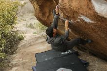 Bouldering in Hueco Tanks on 03/16/2019 with Blue Lizard Climbing and Yoga

Filename: SRM_20190316_1537550.jpg
Aperture: f/2.8
Shutter Speed: 1/400
Body: Canon EOS-1D Mark II
Lens: Canon EF 50mm f/1.8 II