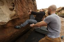 Bouldering in Hueco Tanks on 03/16/2019 with Blue Lizard Climbing and Yoga

Filename: SRM_20190316_1546010.jpg
Aperture: f/5.6
Shutter Speed: 1/800
Body: Canon EOS-1D Mark II
Lens: Canon EF 16-35mm f/2.8 L