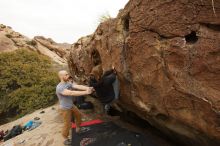 Bouldering in Hueco Tanks on 03/16/2019 with Blue Lizard Climbing and Yoga

Filename: SRM_20190316_1546420.jpg
Aperture: f/5.6
Shutter Speed: 1/800
Body: Canon EOS-1D Mark II
Lens: Canon EF 16-35mm f/2.8 L