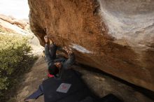 Bouldering in Hueco Tanks on 03/16/2019 with Blue Lizard Climbing and Yoga

Filename: SRM_20190316_1558230.jpg
Aperture: f/5.6
Shutter Speed: 1/640
Body: Canon EOS-1D Mark II
Lens: Canon EF 16-35mm f/2.8 L