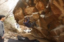 Bouldering in Hueco Tanks on 03/16/2019 with Blue Lizard Climbing and Yoga

Filename: SRM_20190316_1640440.jpg
Aperture: f/5.6
Shutter Speed: 1/160
Body: Canon EOS-1D Mark II
Lens: Canon EF 16-35mm f/2.8 L