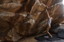 Bouldering in Hueco Tanks on 03/16/2019 with Blue Lizard Climbing and Yoga

Filename: SRM_20190316_1653310.jpg
Aperture: f/5.0
Shutter Speed: 1/200
Body: Canon EOS-1D Mark II
Lens: Canon EF 16-35mm f/2.8 L