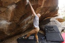 Bouldering in Hueco Tanks on 03/16/2019 with Blue Lizard Climbing and Yoga

Filename: SRM_20190316_1704110.jpg
Aperture: f/5.0
Shutter Speed: 1/160
Body: Canon EOS-1D Mark II
Lens: Canon EF 16-35mm f/2.8 L