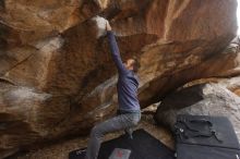 Bouldering in Hueco Tanks on 03/16/2019 with Blue Lizard Climbing and Yoga

Filename: SRM_20190316_1704400.jpg
Aperture: f/5.0
Shutter Speed: 1/160
Body: Canon EOS-1D Mark II
Lens: Canon EF 16-35mm f/2.8 L