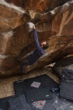 Bouldering in Hueco Tanks on 03/16/2019 with Blue Lizard Climbing and Yoga

Filename: SRM_20190316_1704420.jpg
Aperture: f/5.0
Shutter Speed: 1/160
Body: Canon EOS-1D Mark II
Lens: Canon EF 16-35mm f/2.8 L