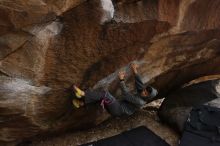 Bouldering in Hueco Tanks on 03/16/2019 with Blue Lizard Climbing and Yoga

Filename: SRM_20190316_1707140.jpg
Aperture: f/5.0
Shutter Speed: 1/200
Body: Canon EOS-1D Mark II
Lens: Canon EF 16-35mm f/2.8 L