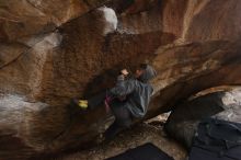 Bouldering in Hueco Tanks on 03/16/2019 with Blue Lizard Climbing and Yoga

Filename: SRM_20190316_1707210.jpg
Aperture: f/5.0
Shutter Speed: 1/200
Body: Canon EOS-1D Mark II
Lens: Canon EF 16-35mm f/2.8 L