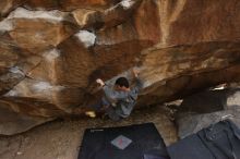 Bouldering in Hueco Tanks on 03/16/2019 with Blue Lizard Climbing and Yoga

Filename: SRM_20190316_1720540.jpg
Aperture: f/5.0
Shutter Speed: 1/200
Body: Canon EOS-1D Mark II
Lens: Canon EF 16-35mm f/2.8 L