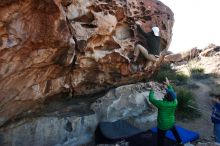 Bouldering in Hueco Tanks on 03/17/2019 with Blue Lizard Climbing and Yoga

Filename: SRM_20190317_0916360.jpg
Aperture: f/5.6
Shutter Speed: 1/320
Body: Canon EOS-1D Mark II
Lens: Canon EF 16-35mm f/2.8 L