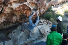 Bouldering in Hueco Tanks on 03/17/2019 with Blue Lizard Climbing and Yoga

Filename: SRM_20190317_0922180.jpg
Aperture: f/4.0
Shutter Speed: 1/250
Body: Canon EOS-1D Mark II
Lens: Canon EF 50mm f/1.8 II