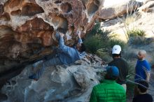 Bouldering in Hueco Tanks on 03/17/2019 with Blue Lizard Climbing and Yoga

Filename: SRM_20190317_0922220.jpg
Aperture: f/4.0
Shutter Speed: 1/320
Body: Canon EOS-1D Mark II
Lens: Canon EF 50mm f/1.8 II