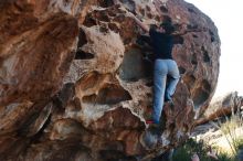 Bouldering in Hueco Tanks on 03/17/2019 with Blue Lizard Climbing and Yoga

Filename: SRM_20190317_0924200.jpg
Aperture: f/4.0
Shutter Speed: 1/400
Body: Canon EOS-1D Mark II
Lens: Canon EF 50mm f/1.8 II