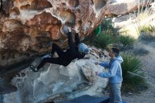 Bouldering in Hueco Tanks on 03/17/2019 with Blue Lizard Climbing and Yoga

Filename: SRM_20190317_0926010.jpg
Aperture: f/4.0
Shutter Speed: 1/250
Body: Canon EOS-1D Mark II
Lens: Canon EF 50mm f/1.8 II