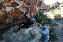 Bouldering in Hueco Tanks on 03/17/2019 with Blue Lizard Climbing and Yoga

Filename: SRM_20190317_0926050.jpg
Aperture: f/4.0
Shutter Speed: 1/320
Body: Canon EOS-1D Mark II
Lens: Canon EF 50mm f/1.8 II