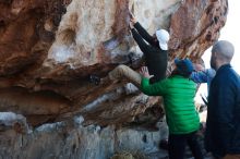 Bouldering in Hueco Tanks on 03/17/2019 with Blue Lizard Climbing and Yoga

Filename: SRM_20190317_0935580.jpg
Aperture: f/4.0
Shutter Speed: 1/320
Body: Canon EOS-1D Mark II
Lens: Canon EF 50mm f/1.8 II