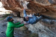 Bouldering in Hueco Tanks on 03/17/2019 with Blue Lizard Climbing and Yoga

Filename: SRM_20190317_0943300.jpg
Aperture: f/4.0
Shutter Speed: 1/200
Body: Canon EOS-1D Mark II
Lens: Canon EF 50mm f/1.8 II