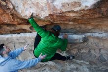 Bouldering in Hueco Tanks on 03/17/2019 with Blue Lizard Climbing and Yoga

Filename: SRM_20190317_0944300.jpg
Aperture: f/4.0
Shutter Speed: 1/200
Body: Canon EOS-1D Mark II
Lens: Canon EF 50mm f/1.8 II
