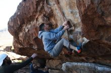 Bouldering in Hueco Tanks on 03/17/2019 with Blue Lizard Climbing and Yoga

Filename: SRM_20190317_0946150.jpg
Aperture: f/4.0
Shutter Speed: 1/400
Body: Canon EOS-1D Mark II
Lens: Canon EF 50mm f/1.8 II