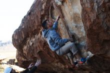 Bouldering in Hueco Tanks on 03/17/2019 with Blue Lizard Climbing and Yoga

Filename: SRM_20190317_0946170.jpg
Aperture: f/4.0
Shutter Speed: 1/500
Body: Canon EOS-1D Mark II
Lens: Canon EF 50mm f/1.8 II
