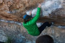 Bouldering in Hueco Tanks on 03/17/2019 with Blue Lizard Climbing and Yoga

Filename: SRM_20190317_0946280.jpg
Aperture: f/4.0
Shutter Speed: 1/200
Body: Canon EOS-1D Mark II
Lens: Canon EF 50mm f/1.8 II