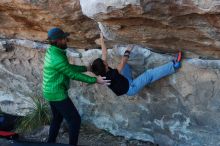 Bouldering in Hueco Tanks on 03/17/2019 with Blue Lizard Climbing and Yoga

Filename: SRM_20190317_0947010.jpg
Aperture: f/4.0
Shutter Speed: 1/160
Body: Canon EOS-1D Mark II
Lens: Canon EF 50mm f/1.8 II