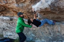 Bouldering in Hueco Tanks on 03/17/2019 with Blue Lizard Climbing and Yoga

Filename: SRM_20190317_0947090.jpg
Aperture: f/4.0
Shutter Speed: 1/200
Body: Canon EOS-1D Mark II
Lens: Canon EF 50mm f/1.8 II