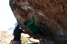 Bouldering in Hueco Tanks on 03/17/2019 with Blue Lizard Climbing and Yoga

Filename: SRM_20190317_1001230.jpg
Aperture: f/4.0
Shutter Speed: 1/500
Body: Canon EOS-1D Mark II
Lens: Canon EF 50mm f/1.8 II