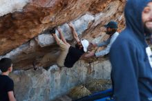 Bouldering in Hueco Tanks on 03/17/2019 with Blue Lizard Climbing and Yoga

Filename: SRM_20190317_1004100.jpg
Aperture: f/4.0
Shutter Speed: 1/250
Body: Canon EOS-1D Mark II
Lens: Canon EF 50mm f/1.8 II
